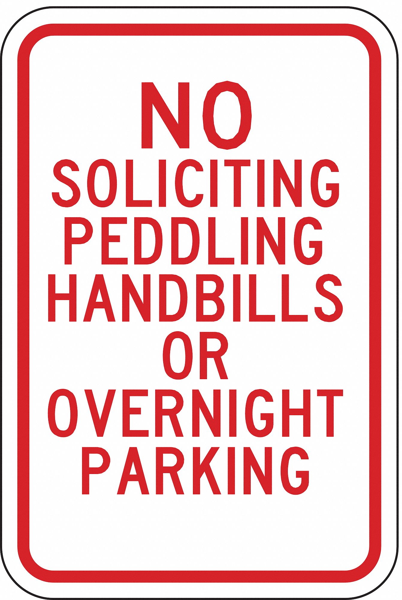 Parking Sign: Aluminum, Mounting Holes Sign Mounting, 18 in x 12 in Nominal Sign Size
