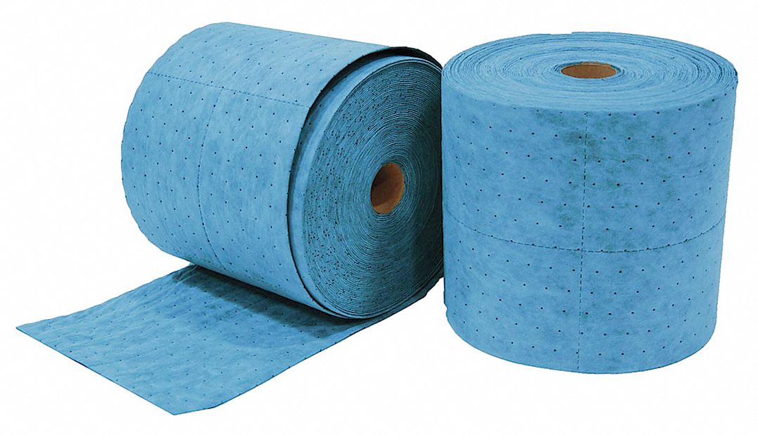 Absorb Roll, Oil-Based Liquids, Blue, PK2