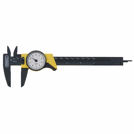 GENERAL Metric Dial Caliper, Range 0 mm to 150mm, Range