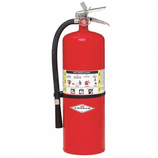 AMEREX, 20 lb Extinguisher Capacity, 10A:120B:C, Fire Extinguisher ...