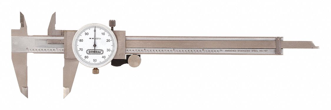 INCH DIAMETER CALIPER, 0 TO 6 IN RANGE, +/-01 IN ACCURACY, 01 IN DIAMETER GRADUATION