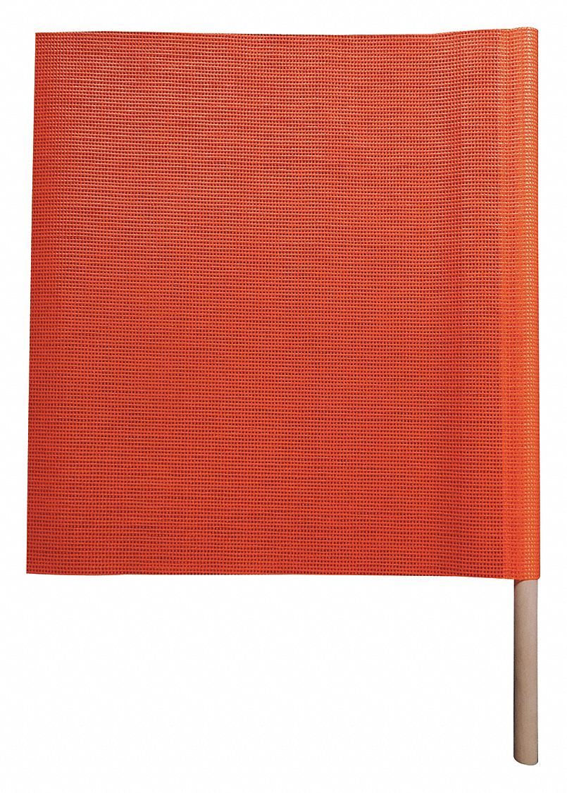 DRAPEAU DE SIGNALISATION PORTATIF, CHEVILLE EN BOIS 30PO, VIERGE, ACRYLIQUE ANTI-ÉGRATIGNURES