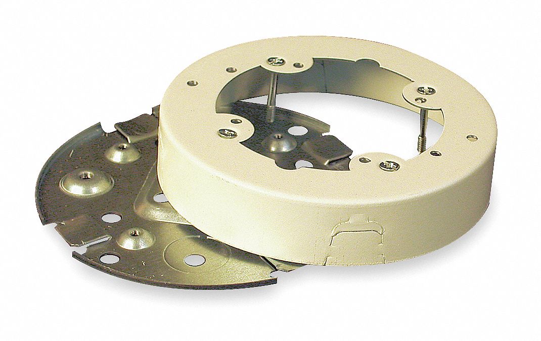 Fixture Box: 500/700, Steel, Ivory, 1 Gangs