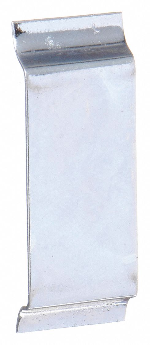 Wire Clip: 1500, 1 9/16 in Wd, 3/8 in Ht, Steel, Gray