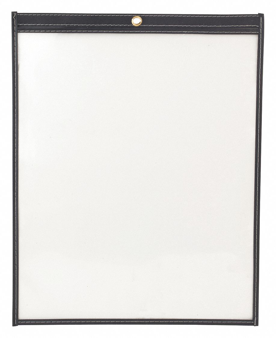 BAW PLASTICS, Hanging, Top, Job Ticket Holder 3YYY4SEWN HDR 12X15