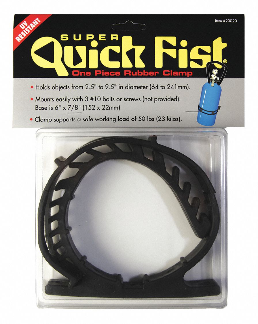 QUICK FIST RUBBER CLAMP,2.5 TO 9.5 IN