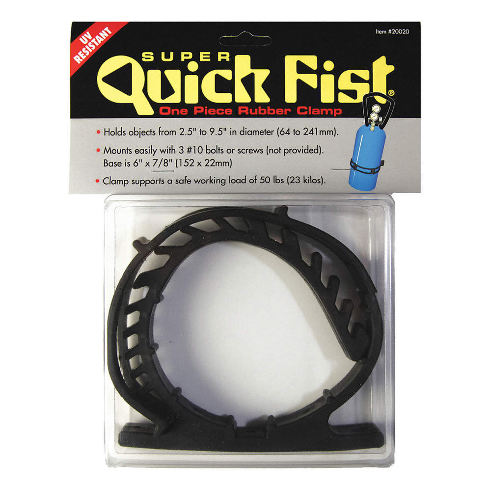 GRAINGER APPROVED Quick Fist Rubber Clamp,2.5 to 9.5 In 20020 