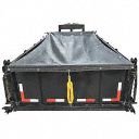 10 mil PVC Coated Polyester UV Resistant Roller Tarp Kit, Gray/Black, 6 ft 6 in x 15 ft Finished Siz