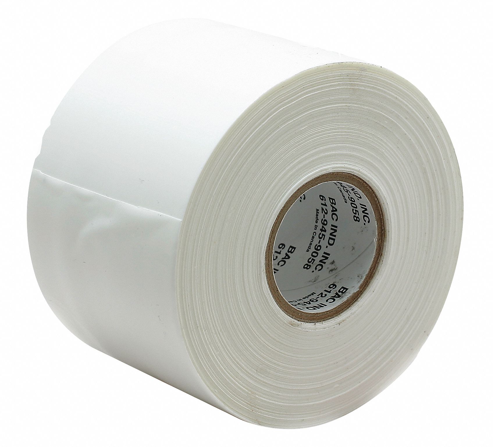 Duct Tape: BAC INDUSTRIES, Series TW, 3 in x 36 yd, White, Continuous Roll, Pack Qty: 1