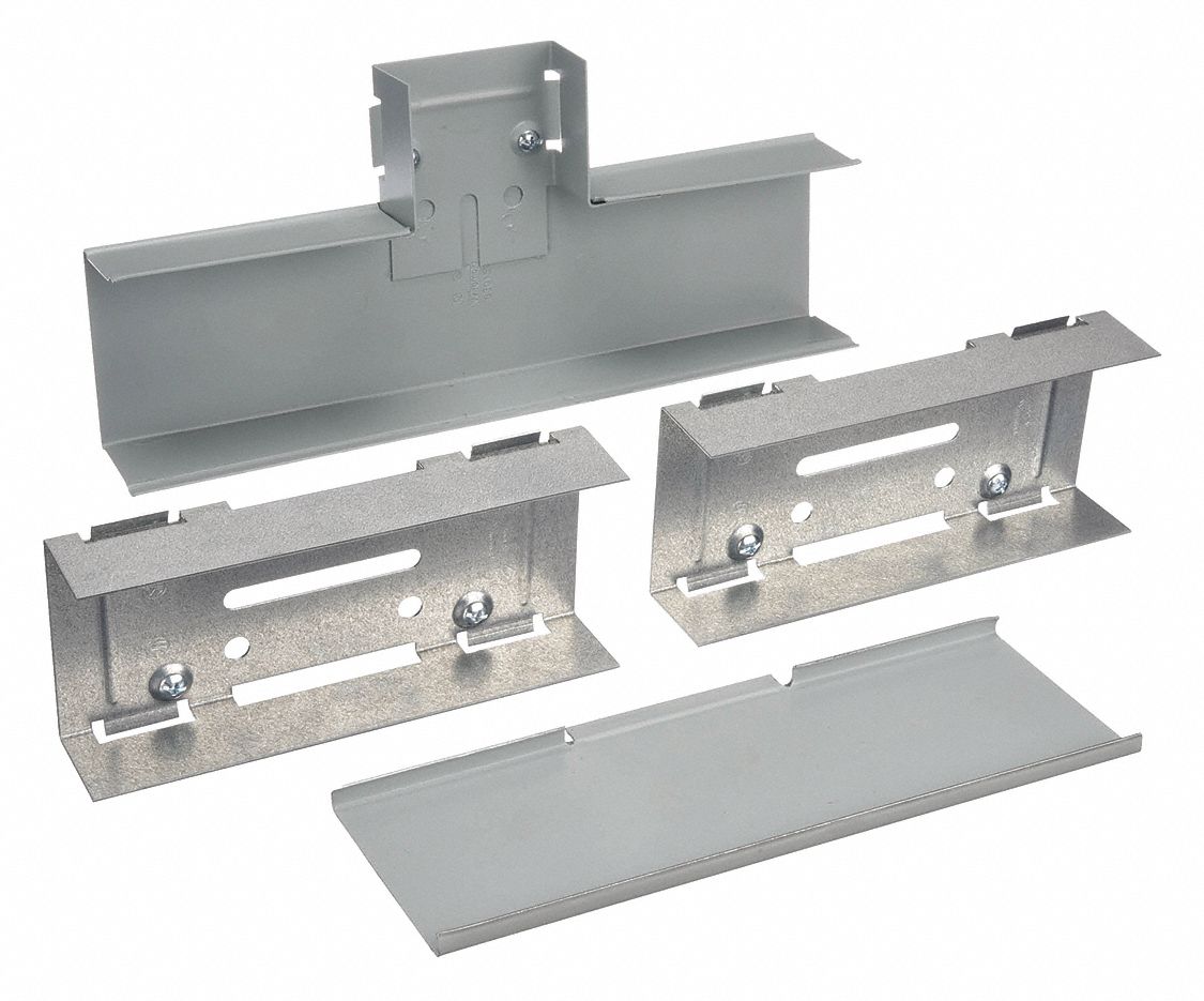 Tee: 3000, 1 1/2 in Ht, 2 3/4 in Raceway Wd, Steel, Gray