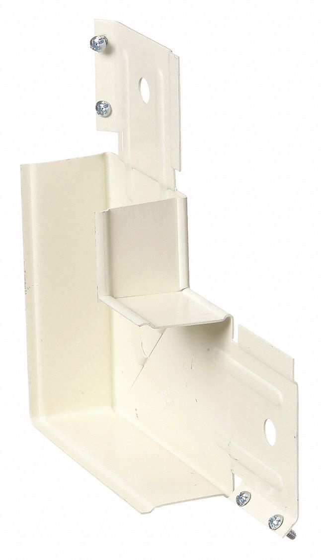 90 Degrees  Flat Elbow: 3000, 1 1/2 in Ht, 2 3/4 in Raceway Wd, Steel, Ivory