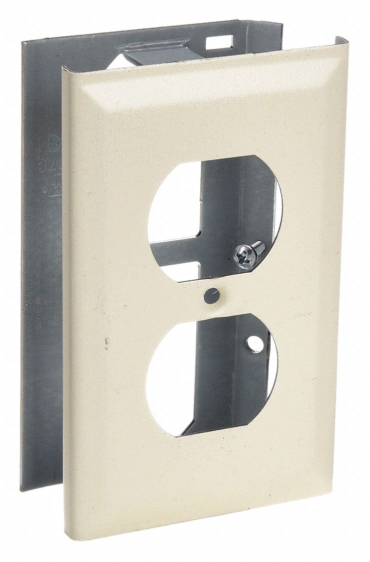Duplex Receptacle Cover, Ivory