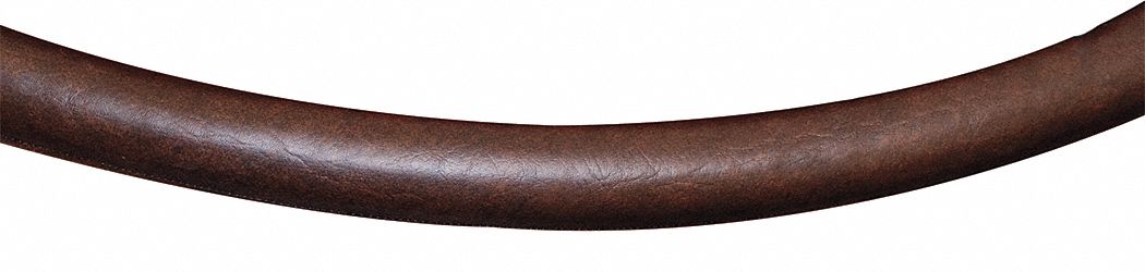 Classic Barrier Rope: Brown, 6 ft Overall Lg, Naugahyde, No End Cap Included