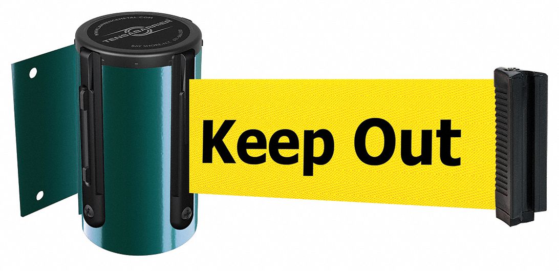 Belt Barrier,  Green, Belt Color Yellow