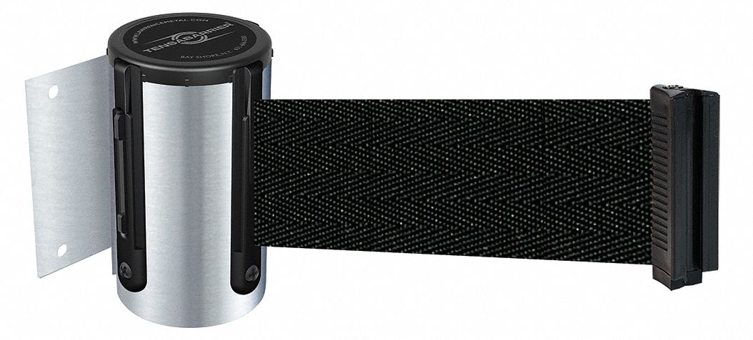 Belt Barrier,  Chrome, Belt Color Black