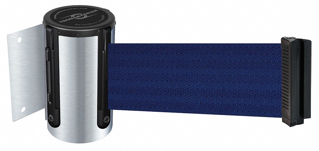 Belt Barrier,  Chrome, Belt Color Blue
