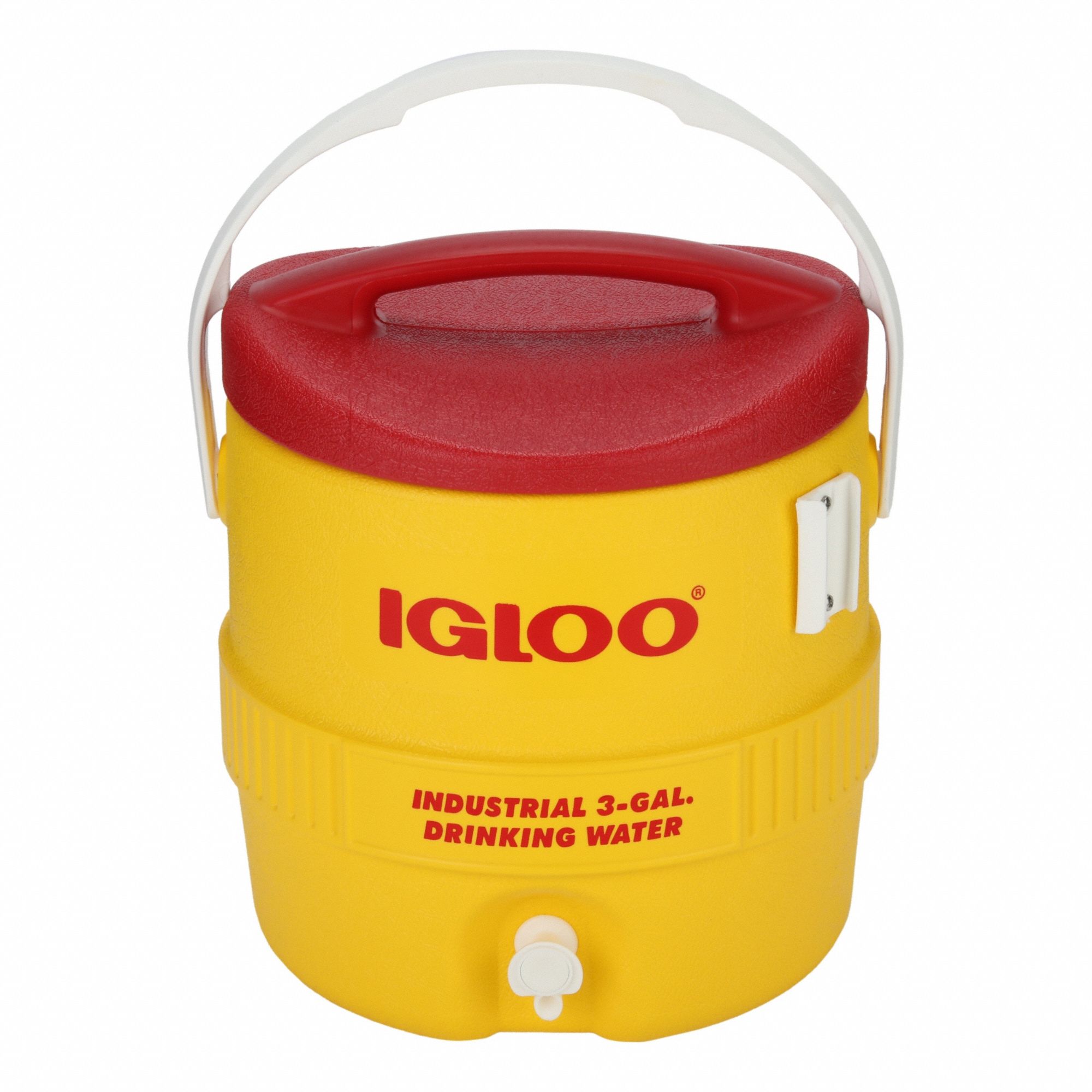 Beverage Dispenser: Yellow, Red, 1 day Ice Retention, 3 gal Capacity, 14 in Overall Ht