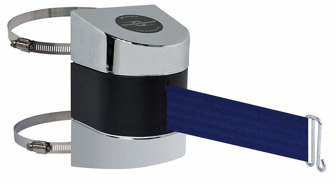 Belt Barrier,  Chrome, Belt Color Blue