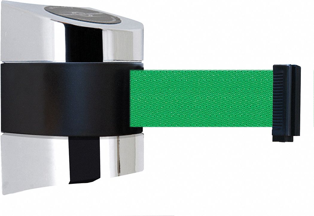 Belt Barrier,  Chrome, Belt Color Green