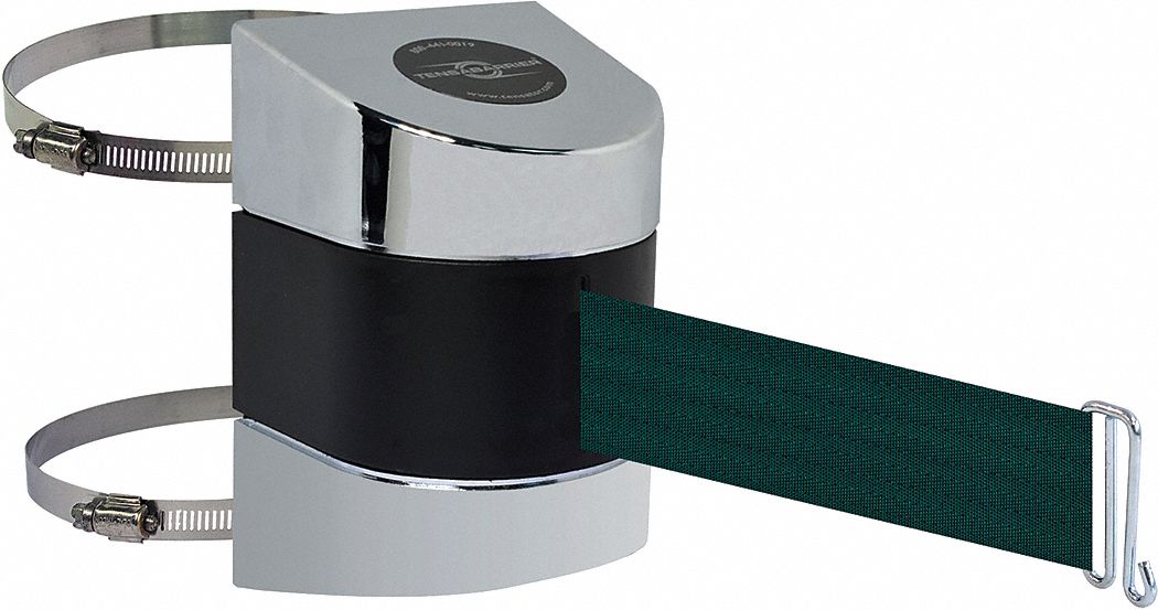 Belt Barrier,  Chrome, Belt Color Green