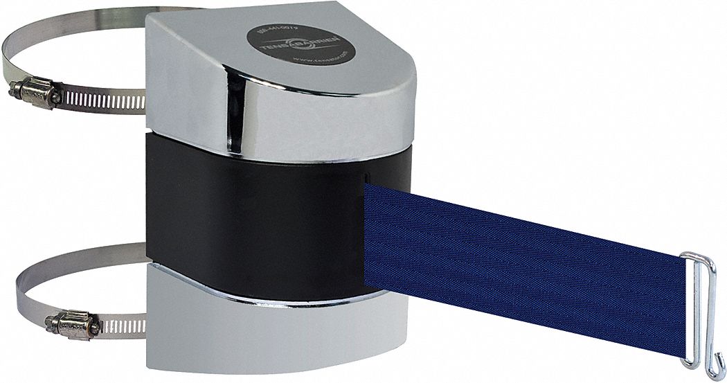 Belt Barrier,  Chrome, Belt Color Blue