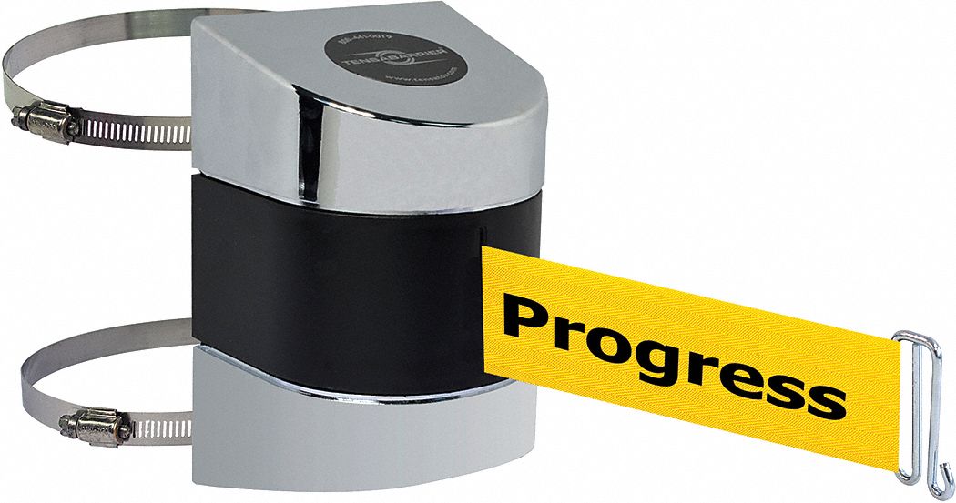 Belt Barrier,  Chrome, Belt Color Yellow