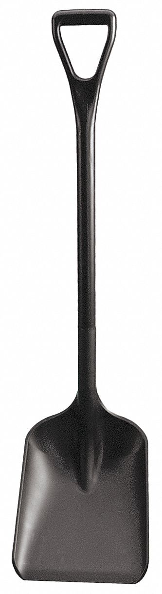 SAFETY SHOVEL,BLACK,SQUARE POINT,44"L