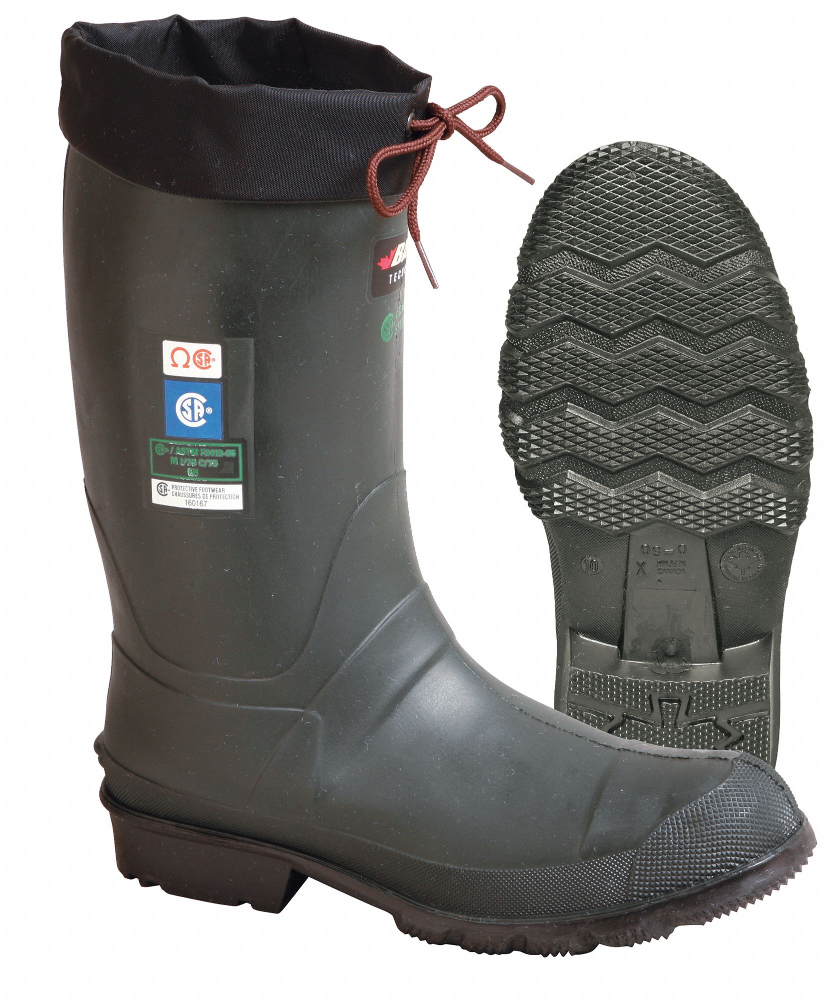 Gebruikelijk Schuine streep album Cold-Insulated/Defined Heel/Electrical Hazard (EH)/Steel Toe/Waterproof,  BAFFIN, Rubber Boot - 3ZFW9|8563-0000-394 - Grainger