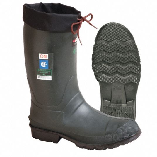 BAFFIN Rubber Boot, Men's, 11, Mid-Calf, Steel Toe Type, Polyurethane ...