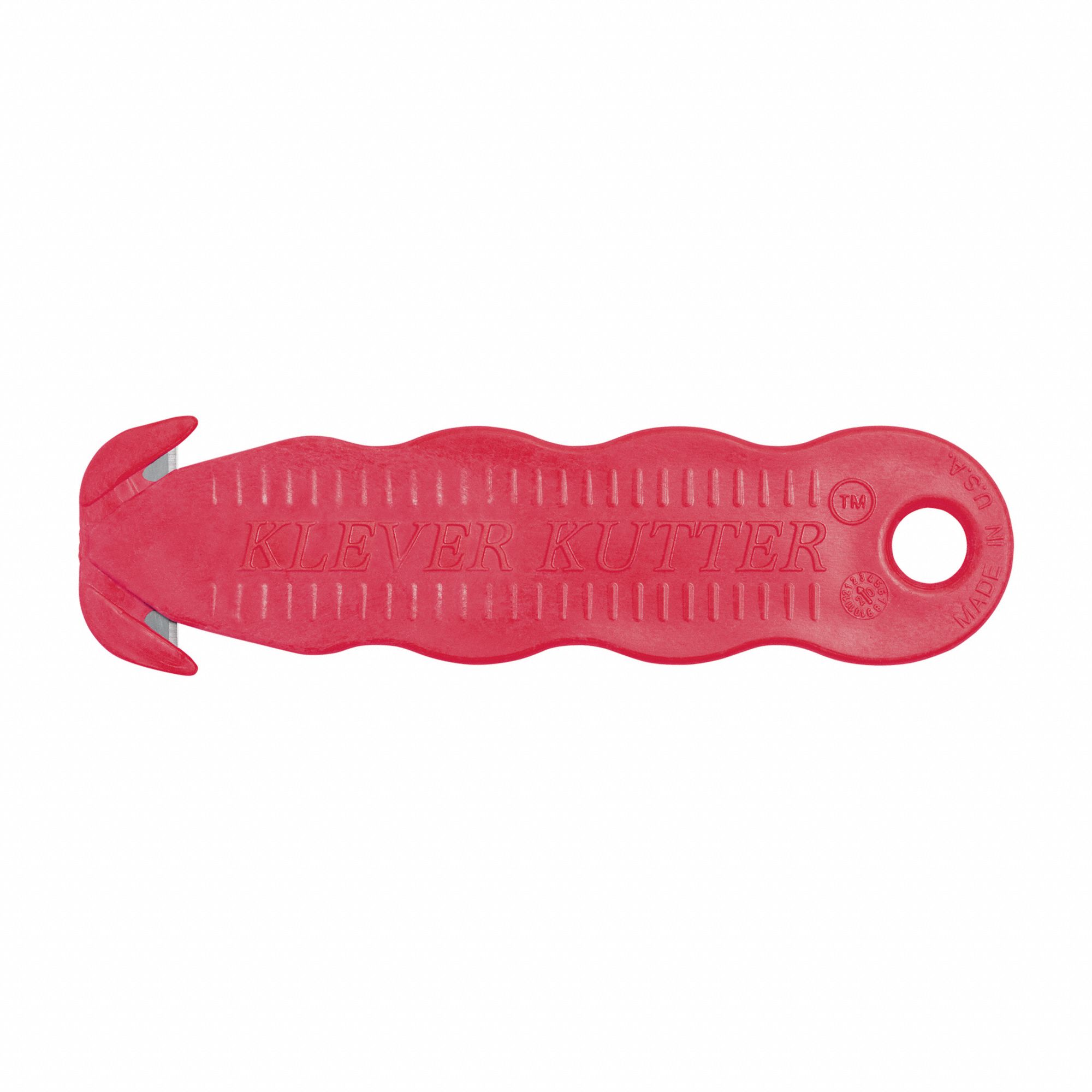 KLEVER, 4 5/8 in Overall Lg, Contoured Handle, Safety Cutter 3ZGL3