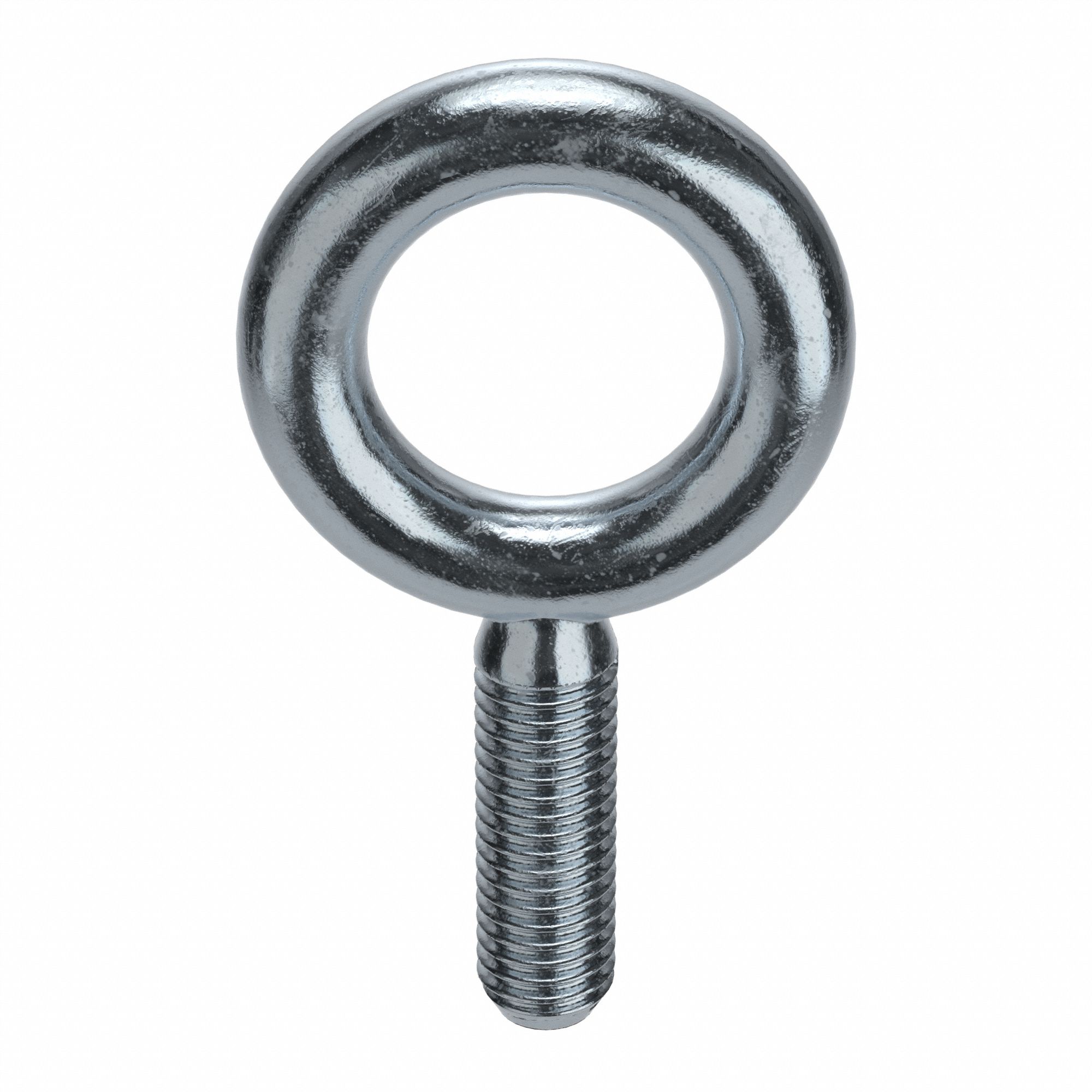 Machinery Eye Bolt: Without Shoulder, Steel, Zinc-Plated, 1/2"-13 Thread Size, 1 1/2 in Thread Lg