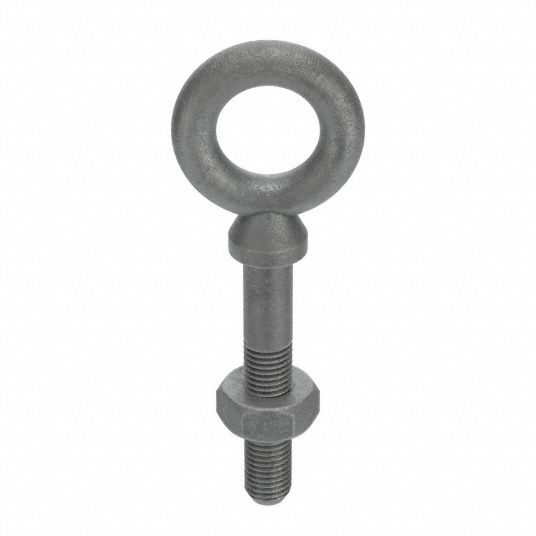 Machinery Eye Bolt: With Shoulder, Steel, Hot Dipped Galvanized, 5/8-11  Thread Size, 3 in Thread Lg