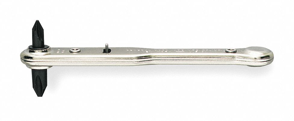 Multi-Bit Screwdriver 4 in L Steel