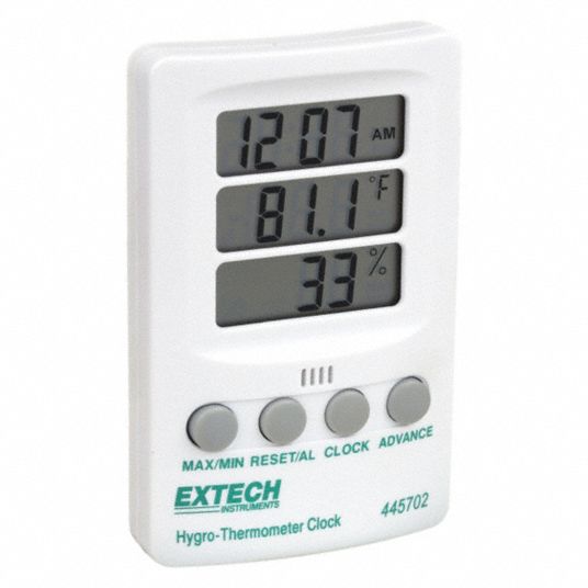 Extech 445702 Hygro-Thermometer Clock