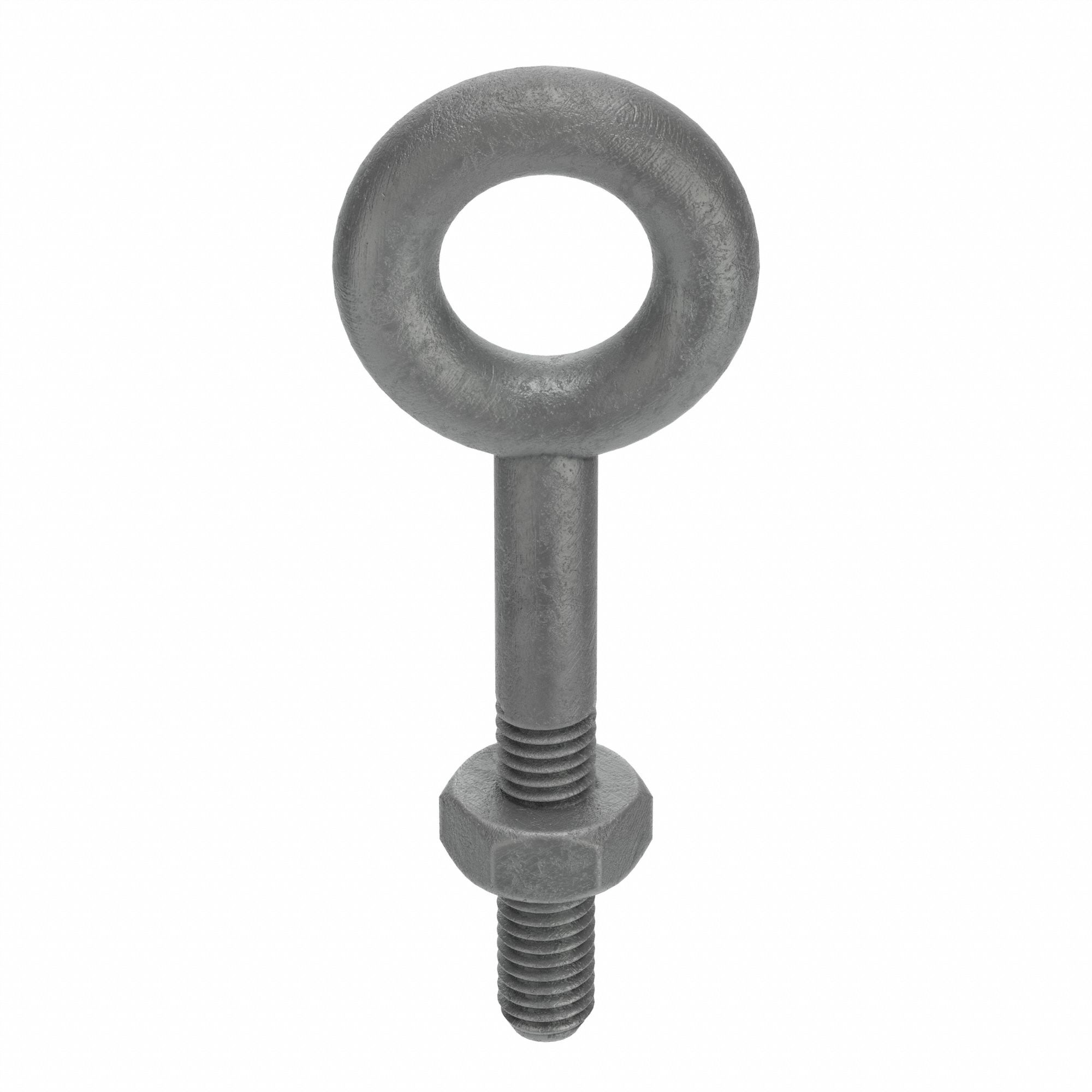Machinery Eye Bolt: Without Shoulder, Steel, Galvanized, 1/2"-13 Thread Size, 1 5/8 in Thread Lg