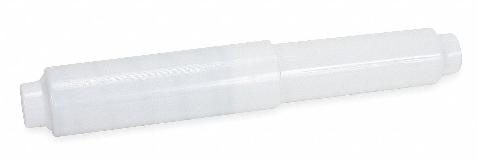 TOILET PAPER ROLL SPINDLE, STANDARD CORE, UNFINISHED, WHITE, NO SERIES, FOR STANDARD ROLL HOLDER