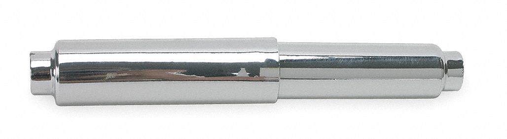 TOILET PAPER ROLL SPINDLE, STANDARD CORE, POLISHED CHROME, SILVER