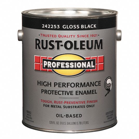 For Metal/Steel, Black, Interior/Exterior Paint - 3ZHX3|242253 - Grainger