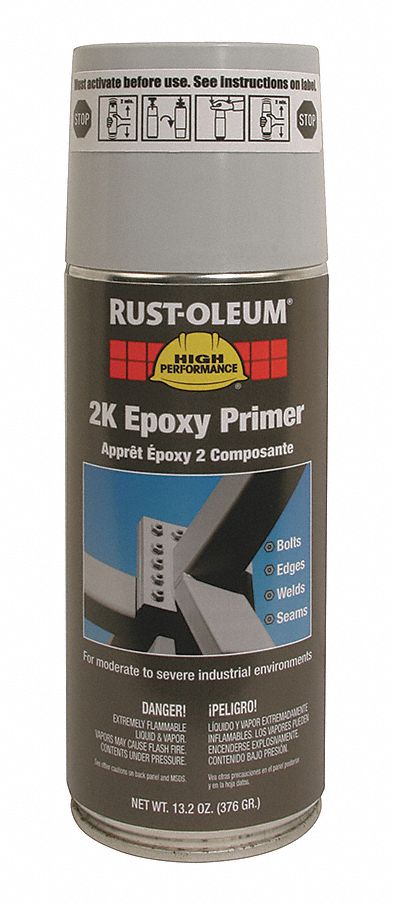 2-Component Epoxy Aerosol Spray Primer, Gray or Black
