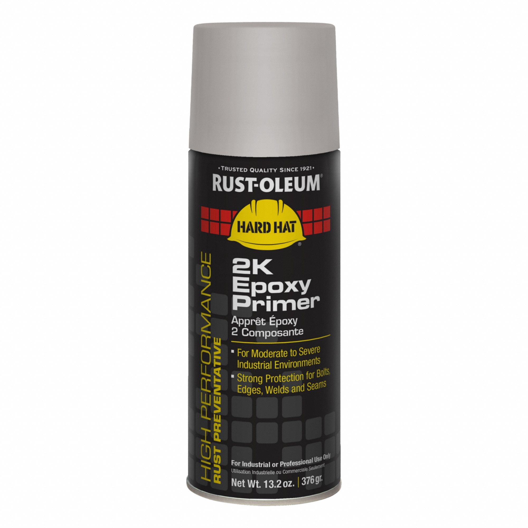 Spray Epoxy Primer: Exterior, Gen Purpose Spray Primer, Gray, Solvent, 2 hr Dry Time