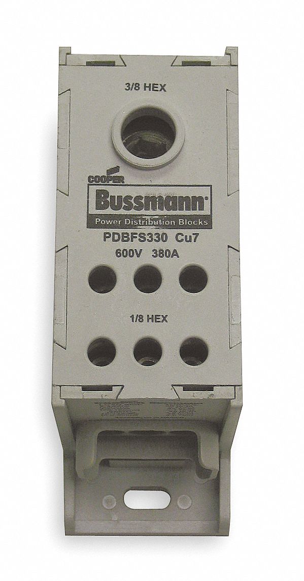 BUSSMANN Power Distribution Block 1 Poles, Surface Mount 3ZJA5