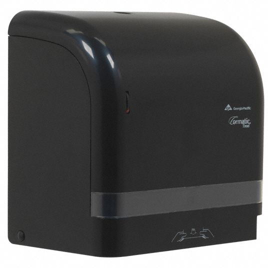 Paper Towel Dispenser, Cormatic(R), Black, (1) Roll, Manual 3ZJD3HDS200B