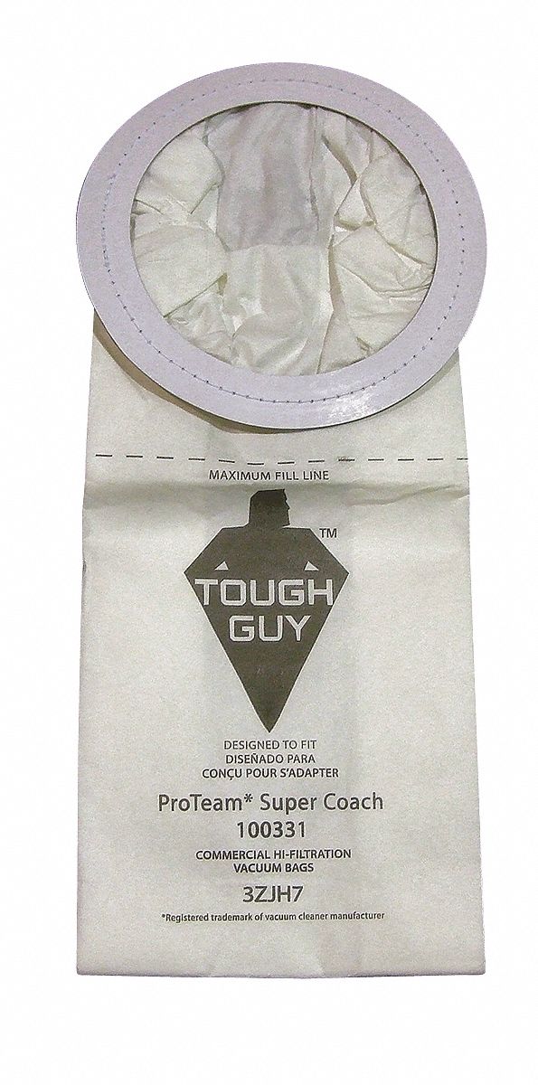 Vacuum Bag: BGPRO10A/BP10/BV 11/1/PB1001/SC530/SC535/VP10, Dry, Paper, 2-Ply, Std