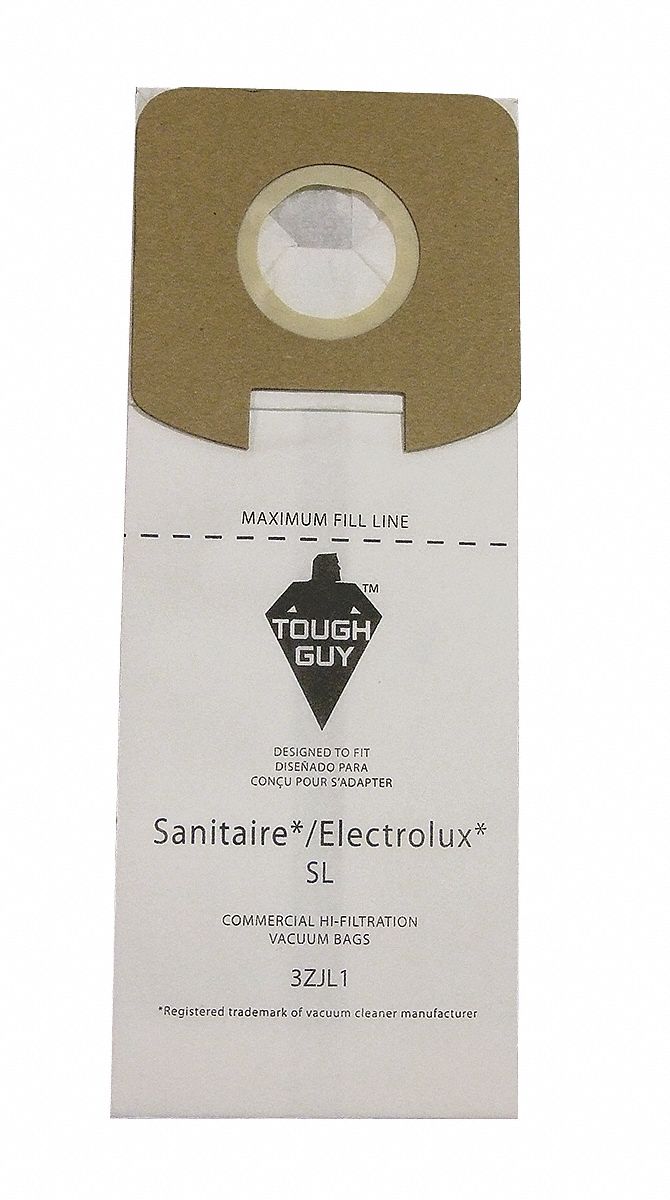 Vacuum Bag: Eureka/Sanitaire, S782/SC785, Dry, Paper, 2-Ply, Std, 3ZJL1