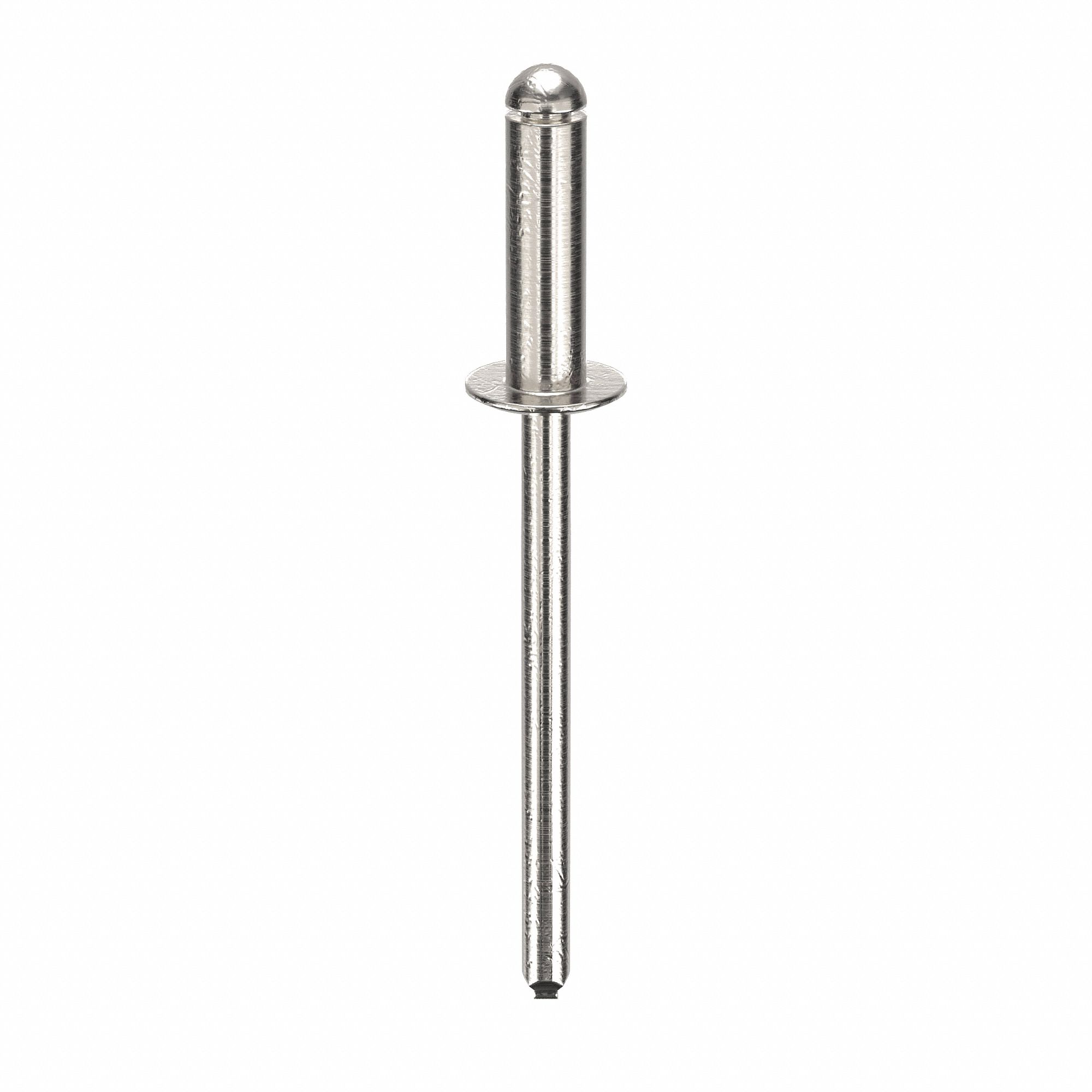 Blind Rivet, 1.818" L, 0.153" dia, PK500: Inch, 1 13/16 in Overall Lg, 17/32 in Body Lg, Dome, 500 PK