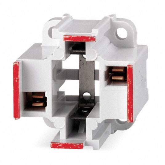 Compact Fluorescent Lamp Holder, Will Fit 2 PIN 26W G24D3, Quickwire