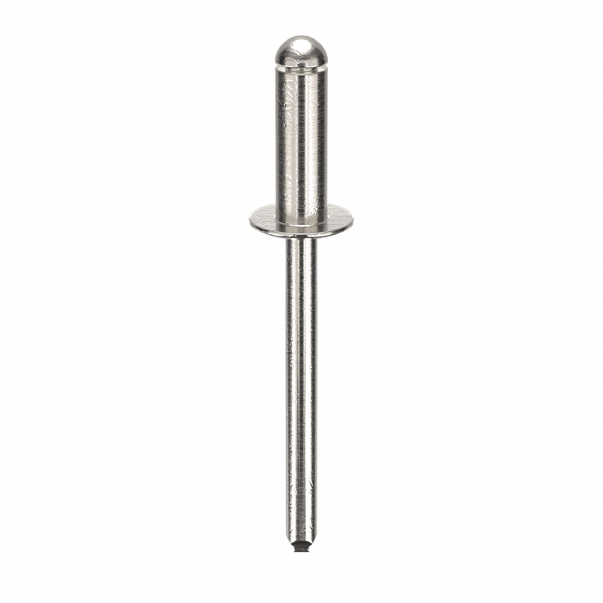 Blind Rivet, 1.851" L, 0.183" dia, PK250: Inch, 1 27/32 in Overall Lg, 35/64 in Body Lg, Dome, 250 PK