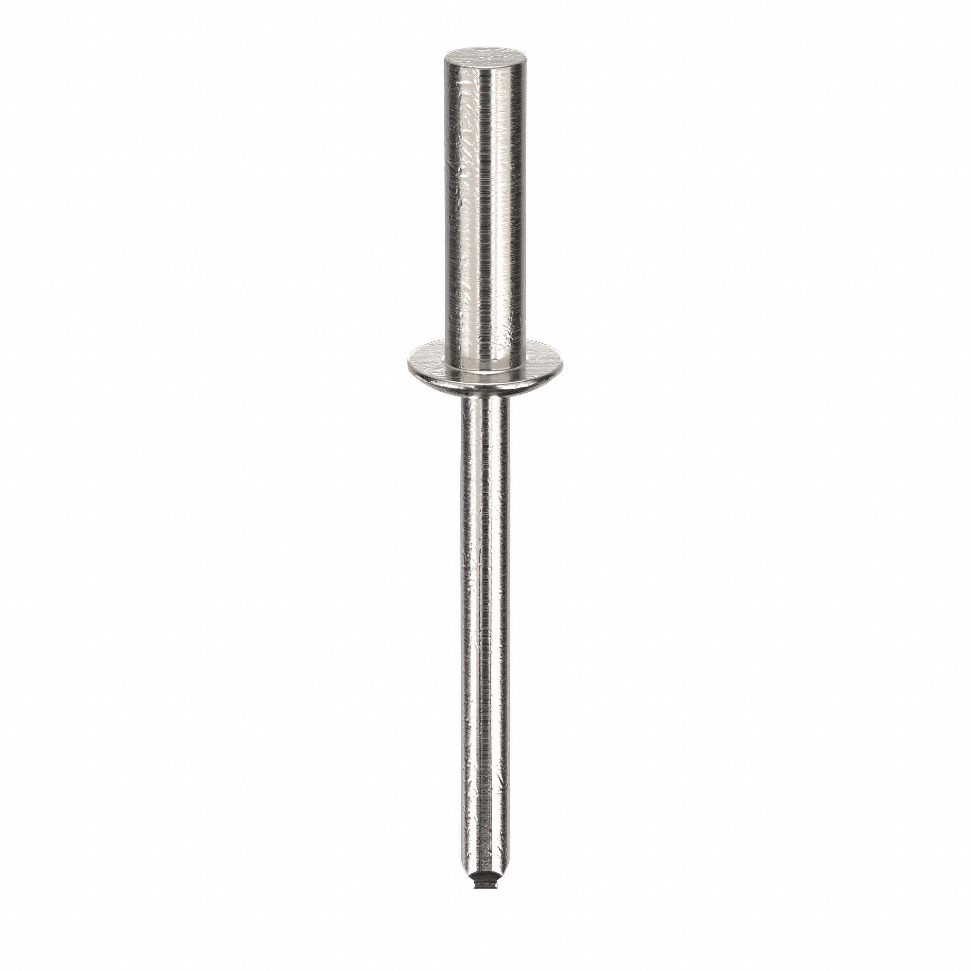 Blind Rivet, 2 2/95" L, 0.186" dia, PK250: Inch, 2 1/64 in Overall Lg, 45/64 in Body Lg, Dome, 250 PK