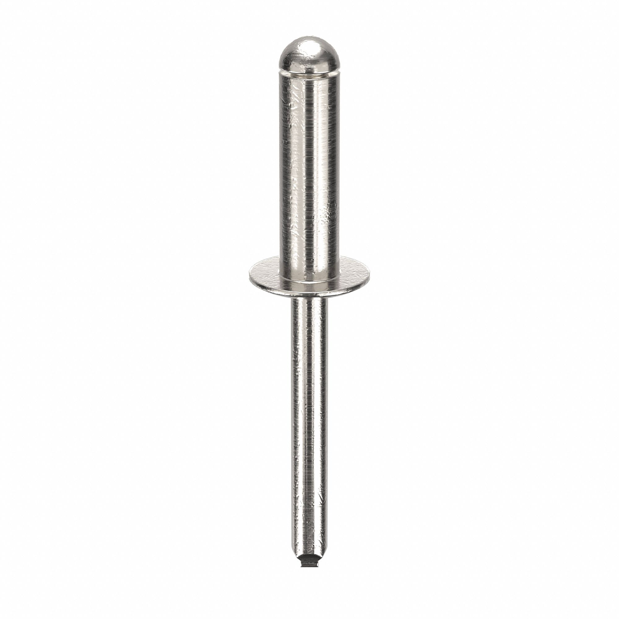 Blind Rivet, 2 12/71" L, 0.249" dia, PK100: Inch, 2 11/64 in Overall Lg, 27/32 in Body Lg, Dome, 100 PK