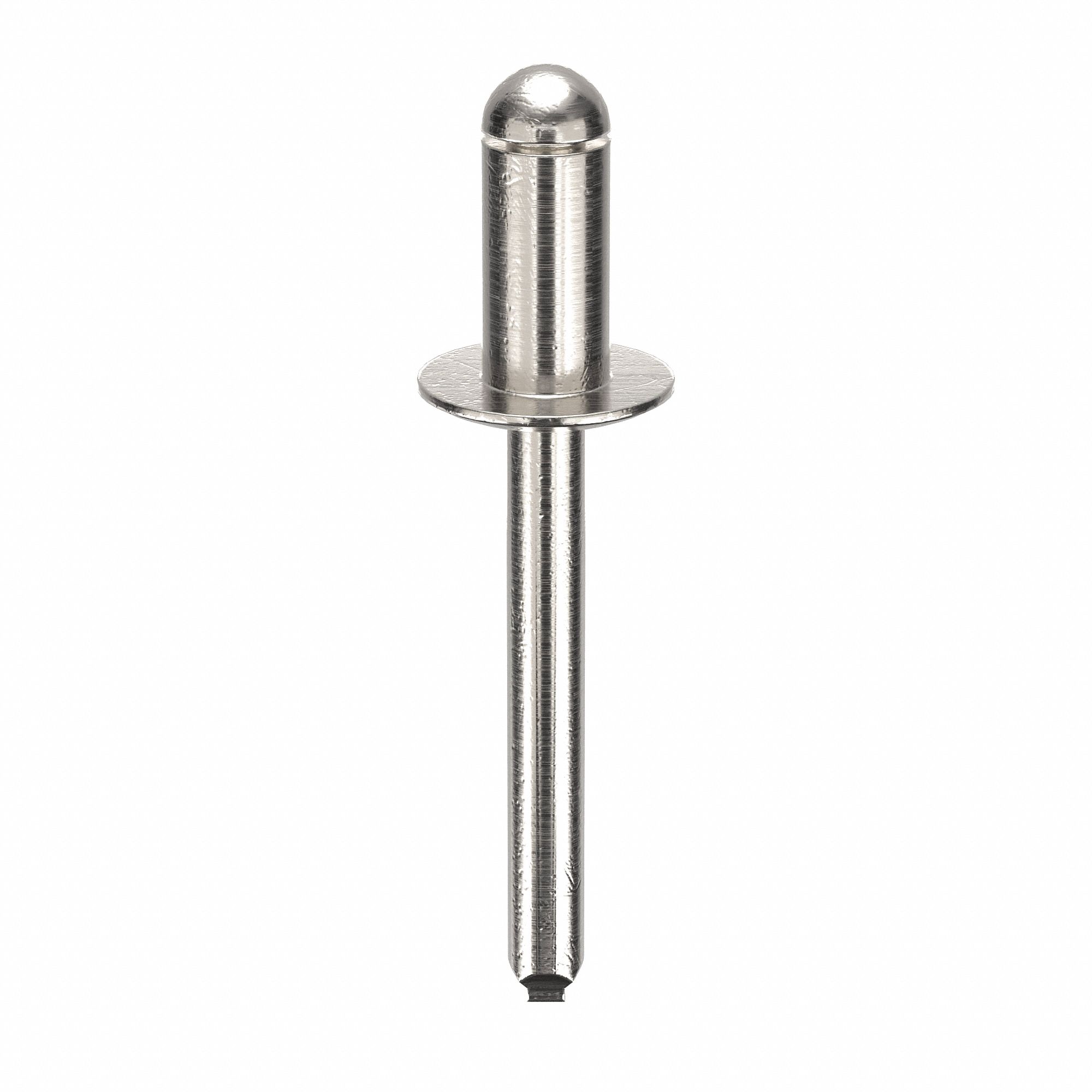 Blind Rivet, 1 27/34" L, 0.249" dia, PK100: Inch, 1 51/64 in Overall Lg, 15/32 in Body Lg, Dome, 100 PK